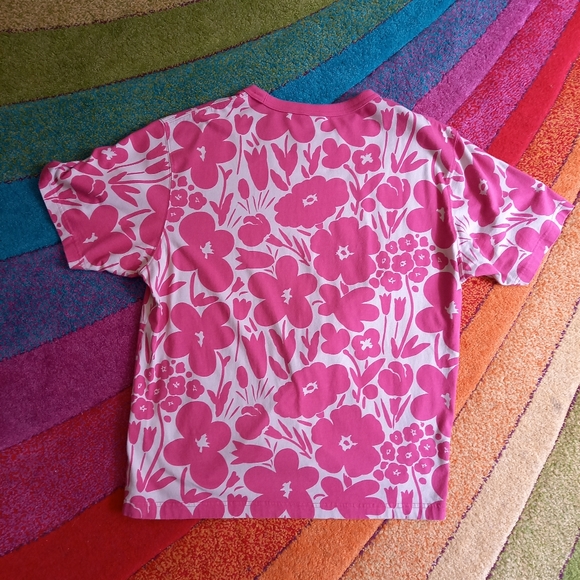 Marimekko x Uniqlo pink flower top Large - Picture 2 of 5